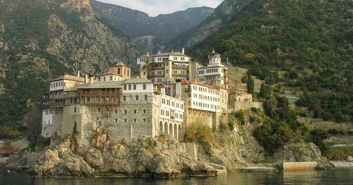 Пристань монастыря Григориат